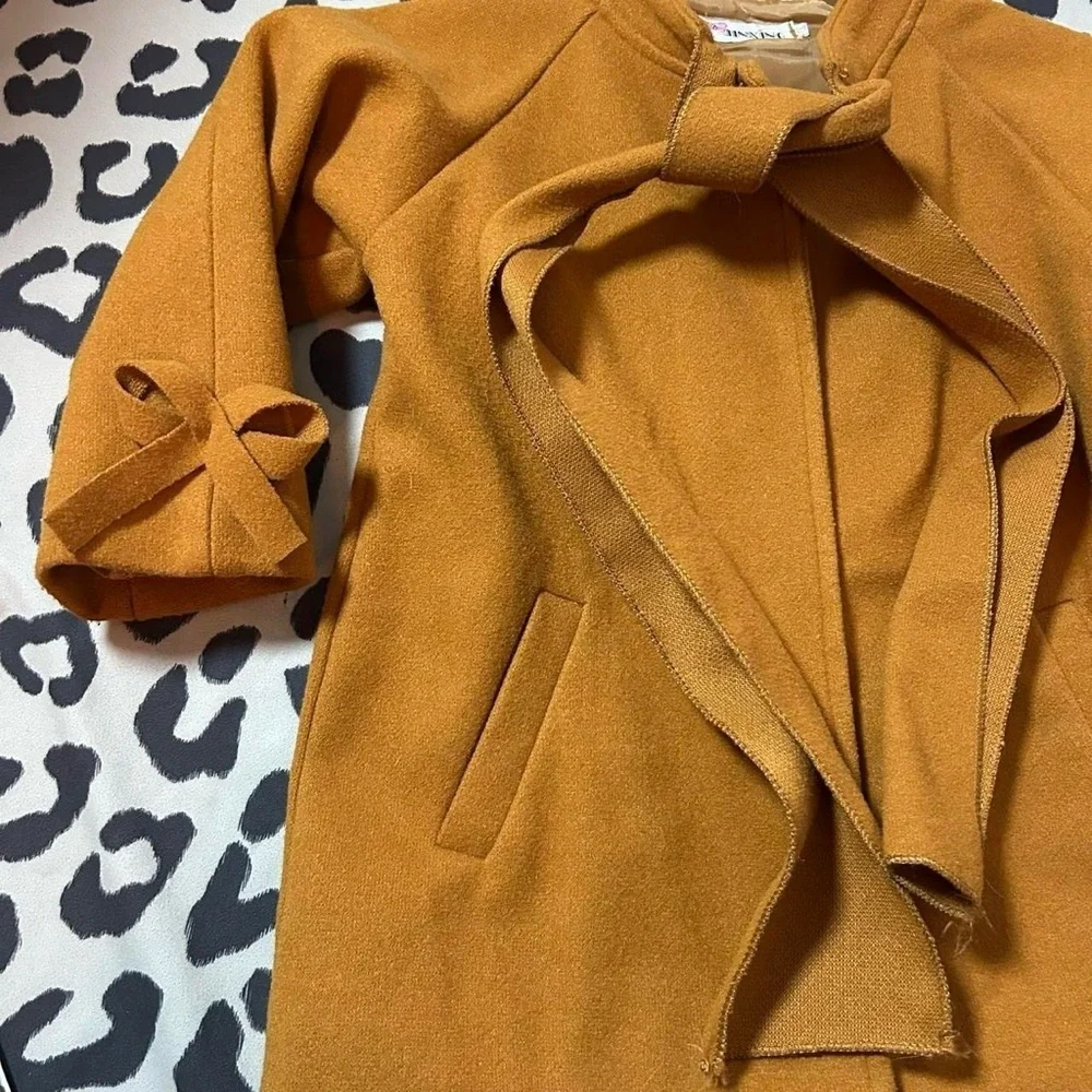 🧥 Camel Orange Brown Dream Coat – Kids 5/6 - JINXING